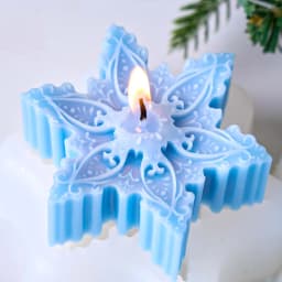 Christmas Snowflake Silicone Candle Mold DIY Handmade Soap Aromatherapy Gypsum Resin Craft Molds Home Xmas Party Decor Supplies