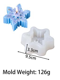 Christmas Snowflake Silicone Candle Mold DIY Handmade Soap Aromatherapy Gypsum Resin Craft Molds Home Xmas Party Decor Supplies
