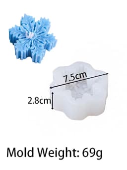Christmas Snowflake Silicone Candle Mold DIY Handmade Soap Aromatherapy Gypsum Resin Craft Molds Home Xmas Party Decor Supplies