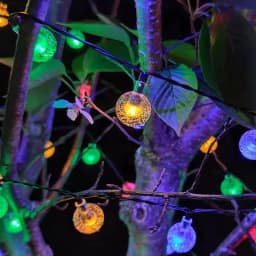 Solar Bubble Ball Lamp String Lights Outdoor Waterproof Orb Christmas Light Patio Home Furnishing Holiday Party Decoration 5-12M