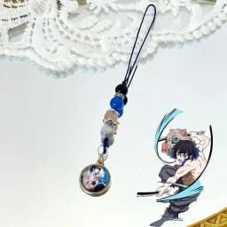 Anime Demon Slayer Periphery Hand Rope Tanjiro Kamado Giyu Tomioka Kyojuro Rengoku 15 styles Keychain Decorations Christmas Gift