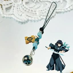 Anime Demon Slayer Periphery Hand Rope Tanjiro Kamado Giyu Tomioka Kyojuro Rengoku 15 styles Keychain Decorations Christmas Gift