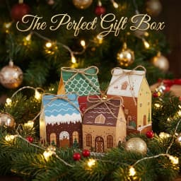 12/24PCS Mini Gingerbread House Christmas Boxes, Cute House Shaped for Xmas Gift Boxes with Twine for Holiday Party Supplies