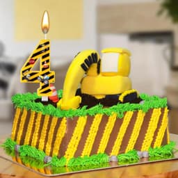 Construction 0-9 Number Birthday Candle - Yellow Black Striped Cake Topper for Construction Party, Christmas, Halloween