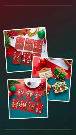 Festive Rhinestone Christmas Tree Drop Earrings for Women Green Red Enamel Star Dangle Holiday Party Statement Jewelry Gift