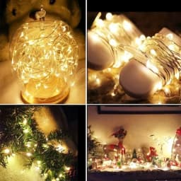 20PCS Wholesale 3/2/1m LED String Lights Copper Silver Wire Garland Light Fairy Lights Christmas Wedding Party Room Decoration