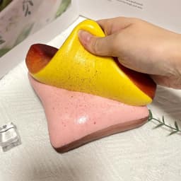 1 Piece of Bread-Shaped Buttery Squishy Toy, Slow Rebound Sensory Stimulation Squeeze Toy, Anxiety-Relieving Stress Ball, Small and Cute Pocket-Sized Stress-Relief Toy, Party Favors, Easter Egg Fillers, Christmas Stocking Stuffers