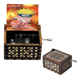 HOT Wooden Hand Crank Black Music Box Christmas Halloween Children's Holiday Gifts Valentine's Day Gifts