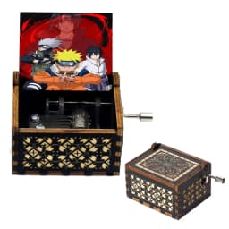 HOT Wooden Hand Crank Black Music Box Christmas Halloween Children's Holiday Gifts Valentine's Day Gifts