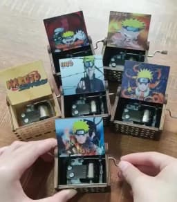 HOT Wooden Hand Crank Black Music Box Christmas Halloween Children's Holiday Gifts Valentine's Day Gifts