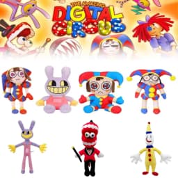 New The Amazing Digital Circus Plush Clown Ragatha pomni Cartoon Jax Doll Joker Plush Soft Stuffed Sofa Decorate Christmas Gift