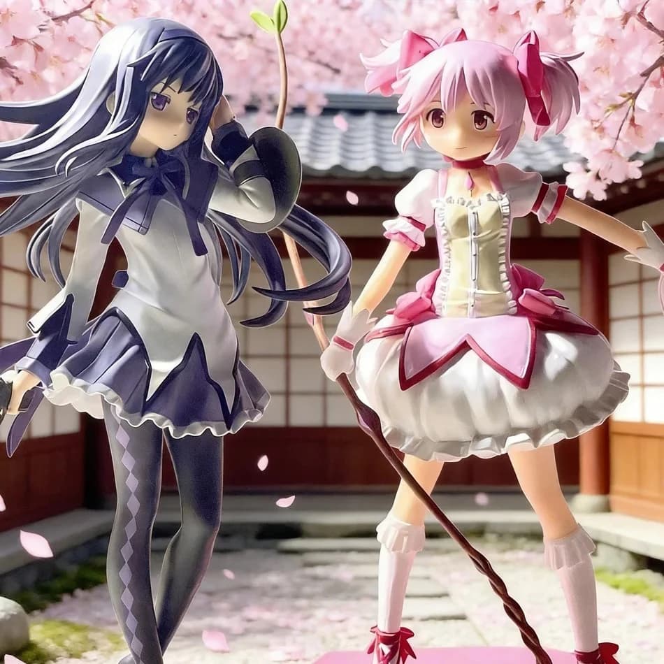 Anime Puella Magi Madoka Magica Figure 17cm Akemi Homura Action Figural Pvc Model Kawaii Decoration Doll Kids Toy Christmas Gift