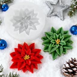 DIY Christmas Holly Leaf Berry Silicone Mold Scented Candle Resin Gypsum Xmas Decoration Holly Leaf From Silicone Mold Mould