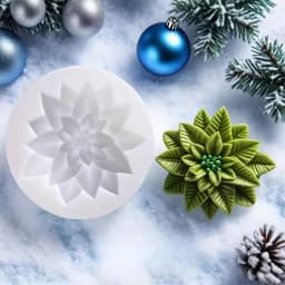 DIY Christmas Holly Leaf Berry Silicone Mold Scented Candle Resin Gypsum Xmas Decoration Holly Leaf From Silicone Mold Mould