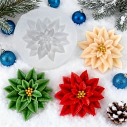 DIY Christmas Holly Leaf Berry Silicone Mold Scented Candle Resin Gypsum Xmas Decoration Holly Leaf From Silicone Mold Mould