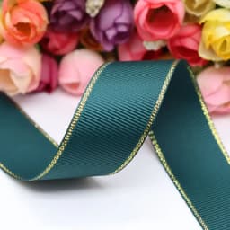 10Yards 10MM/25MM/38MM Glitter Gold Edge Grosgrain Ribbon For Hair Bows/ Gift Packaging DIY Christmas Decor Materials Y19042101