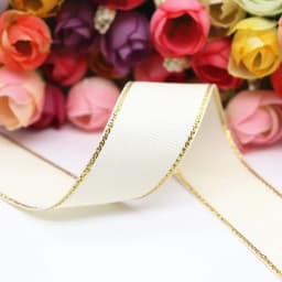 10Yards 10MM/25MM/38MM Glitter Gold Edge Grosgrain Ribbon For Hair Bows/ Gift Packaging DIY Christmas Decor Materials Y19042101