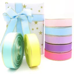 10Yards 10MM/25MM/38MM Glitter Gold Edge Grosgrain Ribbon For Hair Bows/ Gift Packaging DIY Christmas Decor Materials Y19042101