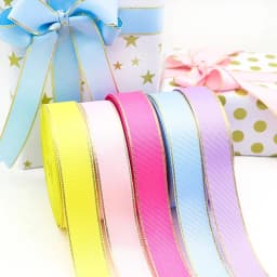 10Yards 10MM/25MM/38MM Glitter Gold Edge Grosgrain Ribbon For Hair Bows/ Gift Packaging DIY Christmas Decor Materials Y19042101