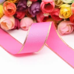 10Yards 10MM/25MM/38MM Glitter Gold Edge Grosgrain Ribbon For Hair Bows/ Gift Packaging DIY Christmas Decor Materials Y19042101