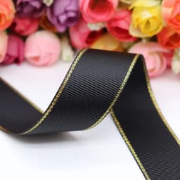 10Yards 10MM/25MM/38MM Glitter Gold Edge Grosgrain Ribbon For Hair Bows/ Gift Packaging DIY Christmas Decor Materials Y19042101