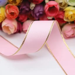 10Yards 10MM/25MM/38MM Glitter Gold Edge Grosgrain Ribbon For Hair Bows/ Gift Packaging DIY Christmas Decor Materials Y19042101