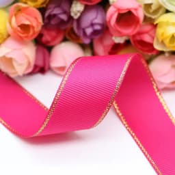 10Yards 10MM/25MM/38MM Glitter Gold Edge Grosgrain Ribbon For Hair Bows/ Gift Packaging DIY Christmas Decor Materials Y19042101