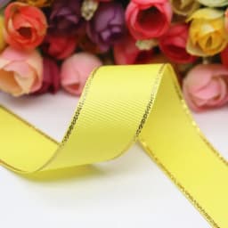 10Yards 10MM/25MM/38MM Glitter Gold Edge Grosgrain Ribbon For Hair Bows/ Gift Packaging DIY Christmas Decor Materials Y19042101
