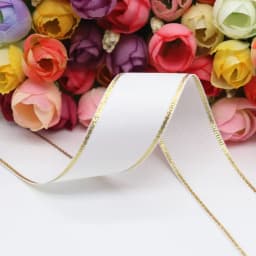 10Yards 10MM/25MM/38MM Glitter Gold Edge Grosgrain Ribbon For Hair Bows/ Gift Packaging DIY Christmas Decor Materials Y19042101