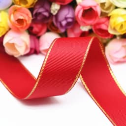 10Yards 10MM/25MM/38MM Glitter Gold Edge Grosgrain Ribbon For Hair Bows/ Gift Packaging DIY Christmas Decor Materials Y19042101