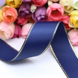 10Yards 10MM/25MM/38MM Glitter Gold Edge Grosgrain Ribbon For Hair Bows/ Gift Packaging DIY Christmas Decor Materials Y19042101
