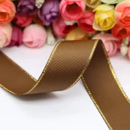 10Yards 10MM/25MM/38MM Glitter Gold Edge Grosgrain Ribbon For Hair Bows/ Gift Packaging DIY Christmas Decor Materials Y19042101