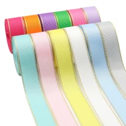 10Yards 10MM/25MM/38MM Glitter Gold Edge Grosgrain Ribbon For Hair Bows/ Gift Packaging DIY Christmas Decor Materials Y19042101