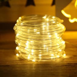 7m/12m/22m Solar Christmas Rope Light Outdoor Waterproof Xmas Garland Fairy Garden Decoration
