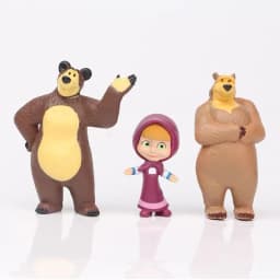 Best Seller 10Pieces Masha and The Bear Action Figure Anime Model Cartoon Toys Anime Figure for Friends Gifts Christmas Gift