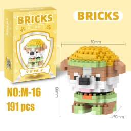 6cm high particle building blocks assembly toys mini desktop ornaments room decoration Halloween Christmas anime cartoon kawaii