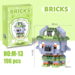 6cm high particle building blocks assembly toys mini desktop ornaments room decoration Halloween Christmas anime cartoon kawaii