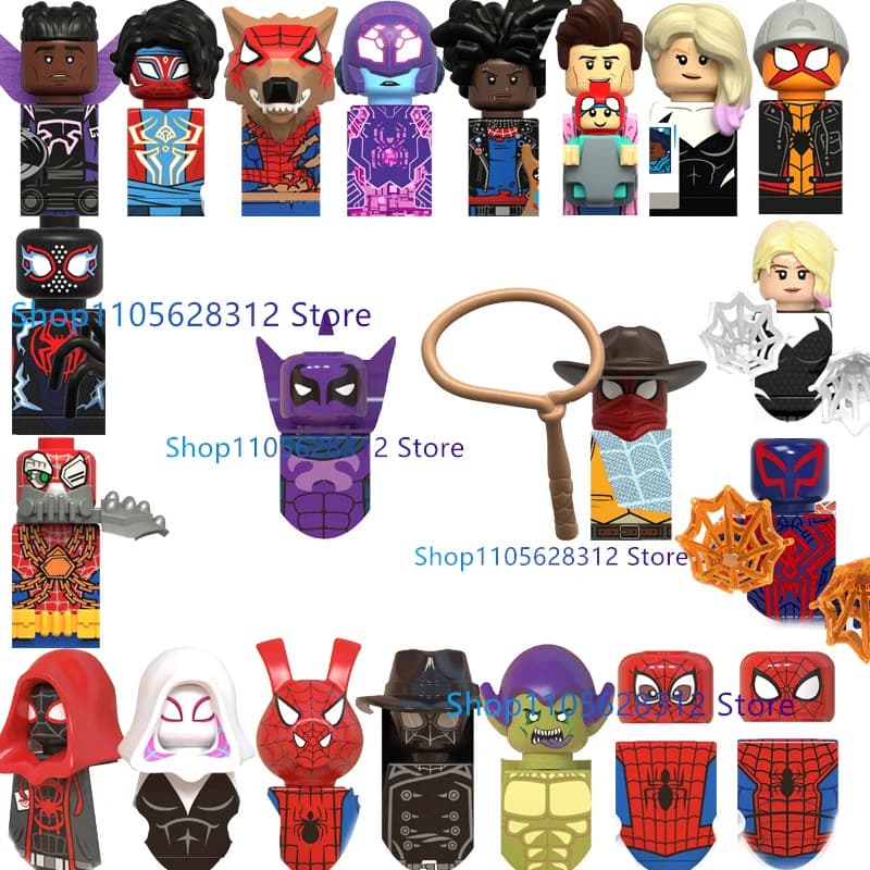 Marvel Cartoon movie Educational MINI Spiderman Toys Building Block Christmas Figures Gifts G0120 G0124 G0126 KM66067-66077