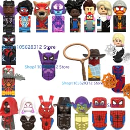 Marvel Cartoon movie Educational MINI Spiderman Toys Building Block Christmas Figures Gifts G0120 G0124 G0126 KM66067-66077