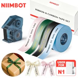NIIMBOT N1 B18 Color Satin Ribbon Label Special Carbon Ribbon for Birthday Gift Merry Christmas Party Flower Wedding Decoration