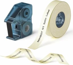 NIIMBOT N1 B18 Color Satin Ribbon Label Special Carbon Ribbon for Birthday Gift Merry Christmas Party Flower Wedding Decoration