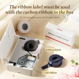 NIIMBOT N1 B18 Color Satin Ribbon Label Special Carbon Ribbon for Birthday Gift Merry Christmas Party Flower Wedding Decoration
