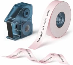 NIIMBOT N1 B18 Color Satin Ribbon Label Special Carbon Ribbon for Birthday Gift Merry Christmas Party Flower Wedding Decoration