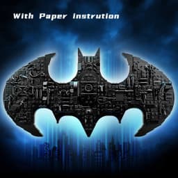 2026 New 678pcs Bat-Signal Logo Dispaly Model Building Bricks Super Hero Symbol Christmas Birthday Toy for Family Decor Gifts