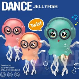 Electric Dancing Jellyfish Octopus Automatic Sensing Obstacle Avoidance Octopus Children's Toy Halloween Christmas Decorations