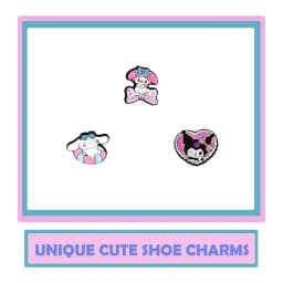 Random 30-100Pcs Sanrio Series Shoe Charms For Clogs Sandals Shoe Decorations Accessories Buckle For Christmas Birthday Gifts