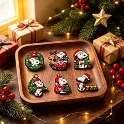 6pcs Christmas Cartoon Puppy Dog Enamel Pins Set Cute Santa Hat Holiday Brooches Decorative Collectible Pins for Backpack Gift