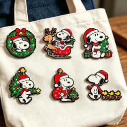 6pcs Christmas Cartoon Puppy Dog Enamel Pins Set Cute Santa Hat Holiday Brooches Decorative Collectible Pins for Backpack Gift