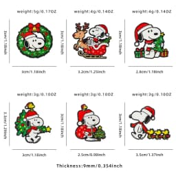 6pcs Christmas Cartoon Puppy Dog Enamel Pins Set Cute Santa Hat Holiday Brooches Decorative Collectible Pins for Backpack Gift