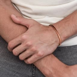 New Pure Copper Adjustable Chunky Cuff Bracelet Waterproof Healing Bangle Jewelry for Men Christmas Birthday Gift
